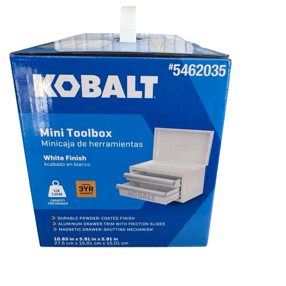Kobalt Mini 2 Drawer Steel Toolbox White Finish 25th Anniversary #5462035